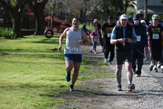 Athletes in a marathon race